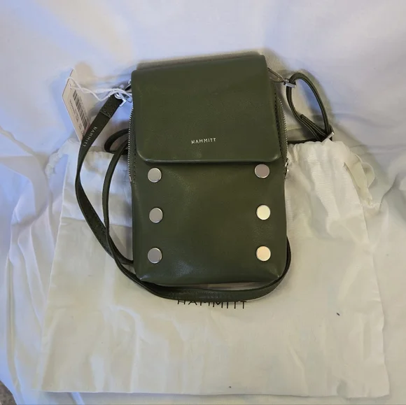 NWT Hammitt VIP MOBILE - Landscape Green/Brushed Silver - Picture 3 of 7